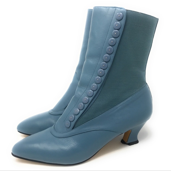 blue victorian boots